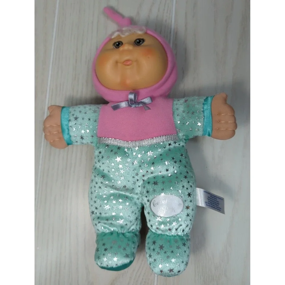 Celebrate CPK Cabbage Patch Kids Baby doll Soft Plush vinyl pink green stars